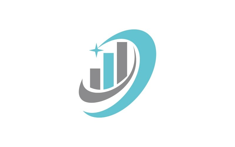 Modello di logo della soluzione di successo degli investimenti aziendali