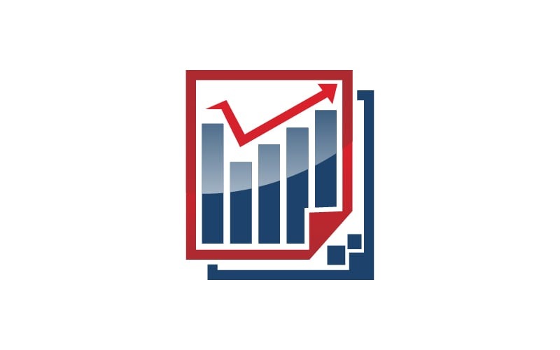 Plantilla de logotipo de informe comercial digital