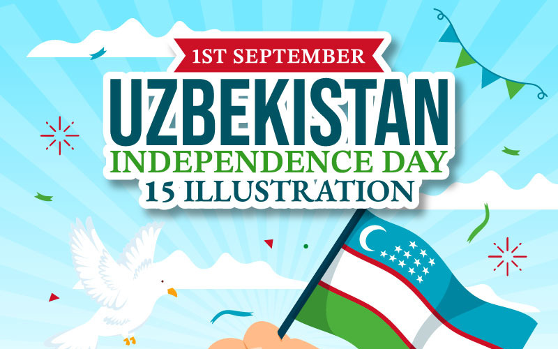 15 Ilustrace Den Nezávislosti Uzbekistánu