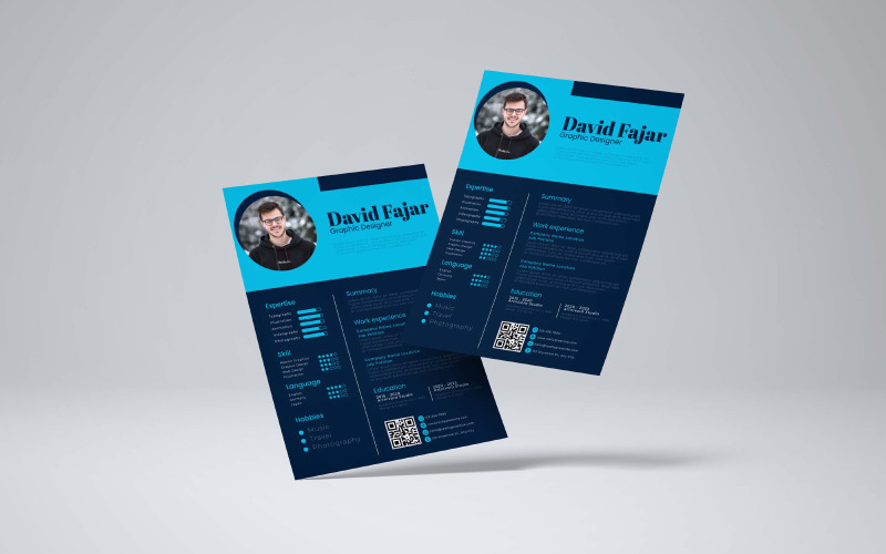 Resume and CV Flyer Template #345852 - TemplateMonster