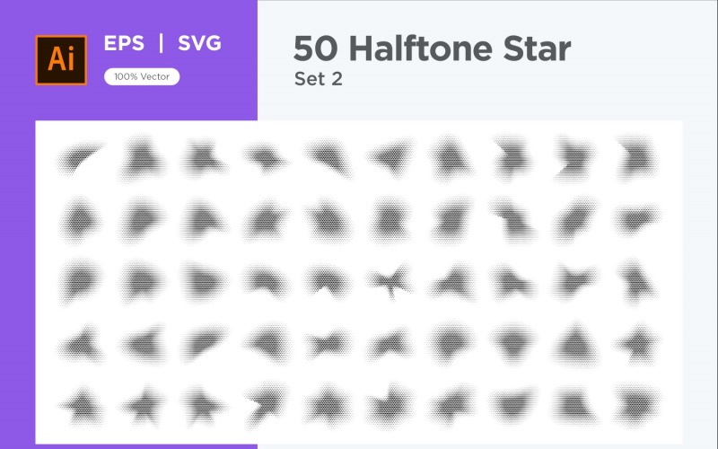 Stjärnor formar halvtonsbakgrund 50-2