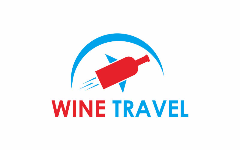 wijn reizen logo sjabloon