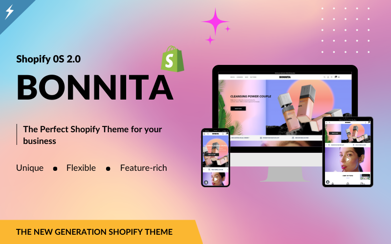 Bonnita - 美容与化妆品 Shopify 主题操作系统 2.0 #345975