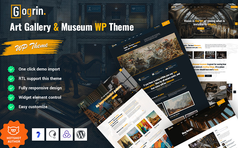 Gogrin - Thème WordPress pour galerie d'art et musée