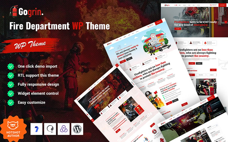 Gogrin - Thème WordPress pour les pompiers et les casernes de pompiers