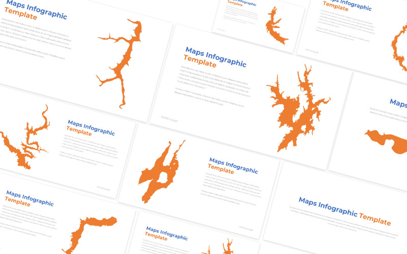 Mapas I Infografía Plantilla de PowerPoint - TemplateMonster
