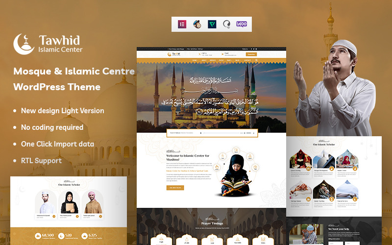 Tawhid - Mosque & Islamic Center WordPress-tema