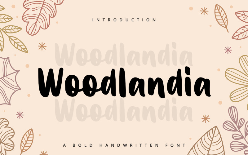 Woodlandia - ručně psané písmo