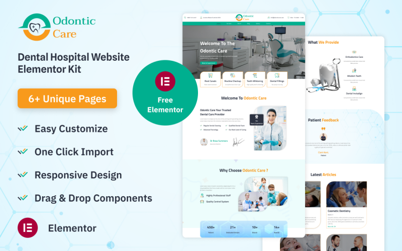 牙科护理牙科医院 WordPress 网站