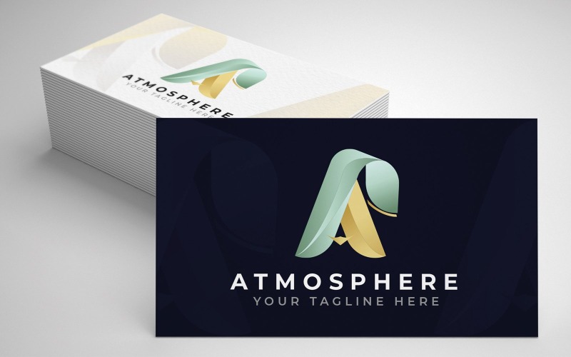 Atmosphère Lettre A Modèles d'art créatif de logo moderne