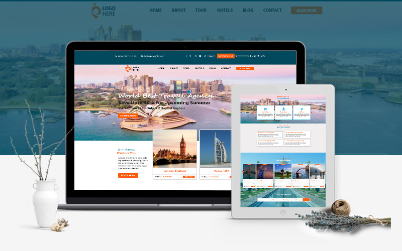 Modèle de site Web - Agence de voyages touristiques