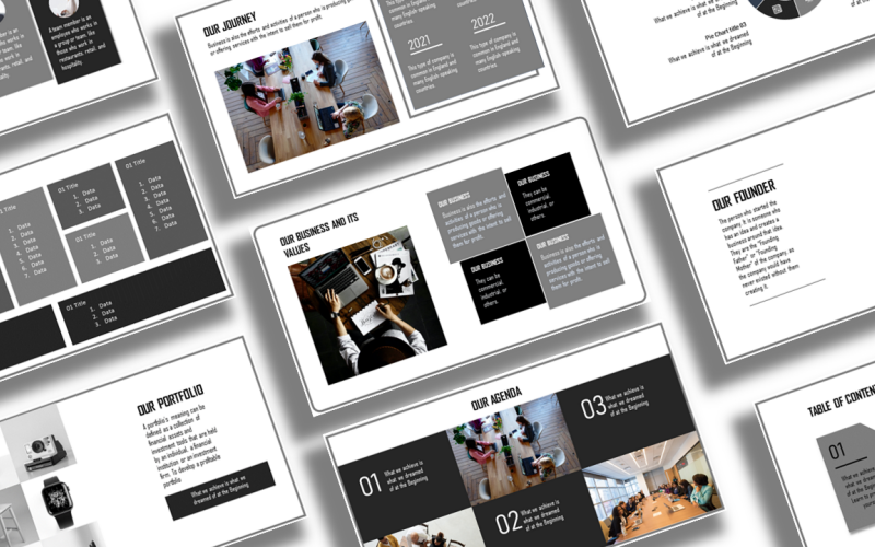 Modello Powerpoint professionale per scopi commerciali | Parole minime ...