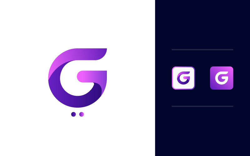 Projeto de ilustração de modelo de logotipo de vetor de letra G criativo
