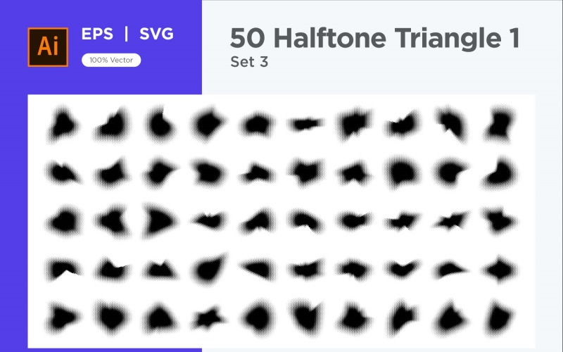 Triangelformad halvtonsbakgrund V1-50-3