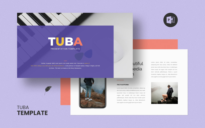 Tuba PowerPoint-Präsentationsvorlage