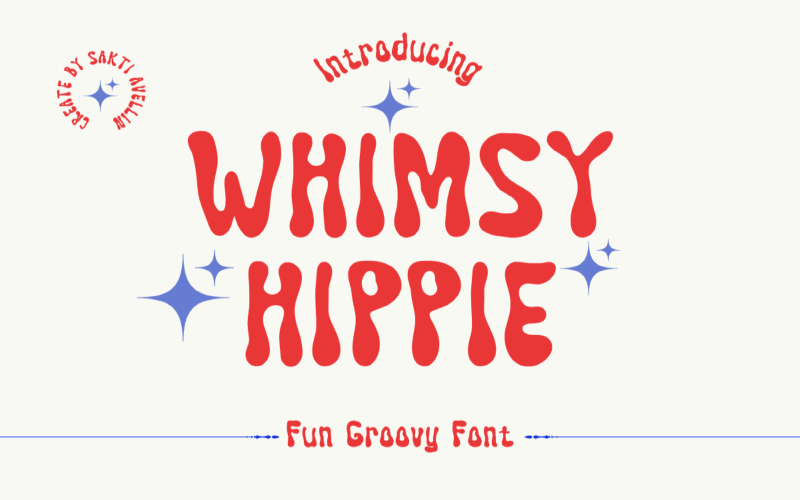 Whimsy Hippie -  Fun Groovy Font