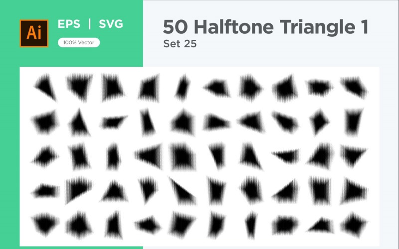 Triangle shape halftone background V1-50-24