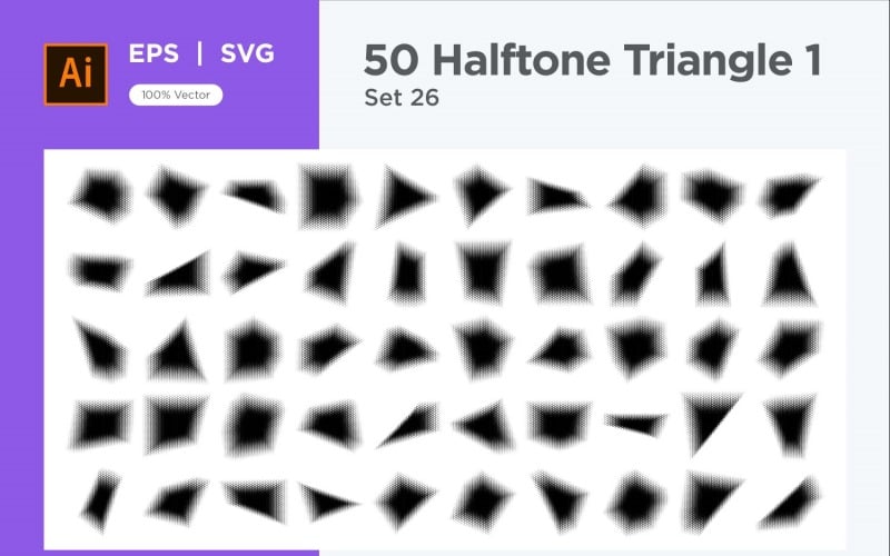 Triangelformad halvtonsbakgrund V1-50-26
