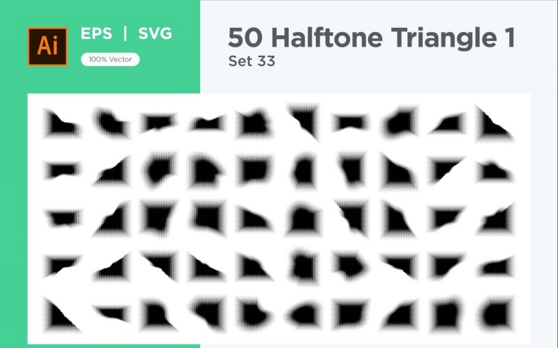 Triangelformad halvtonsbakgrund V1-50-33