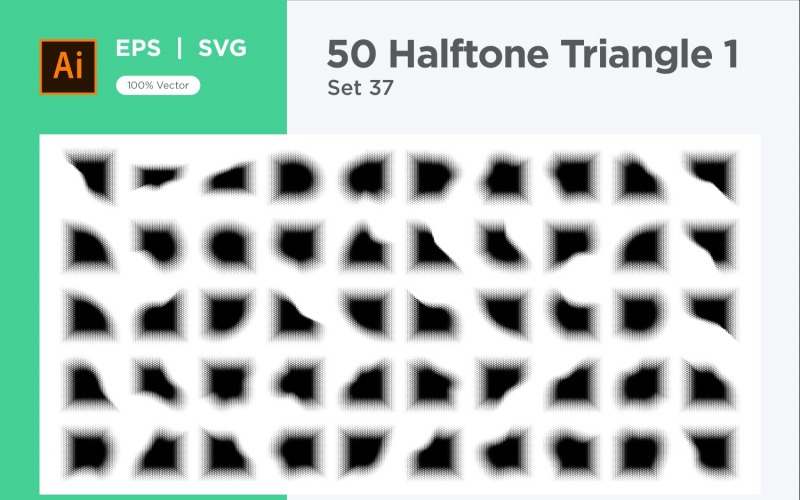 Triangelformad halvtonsbakgrund V1-50-37
