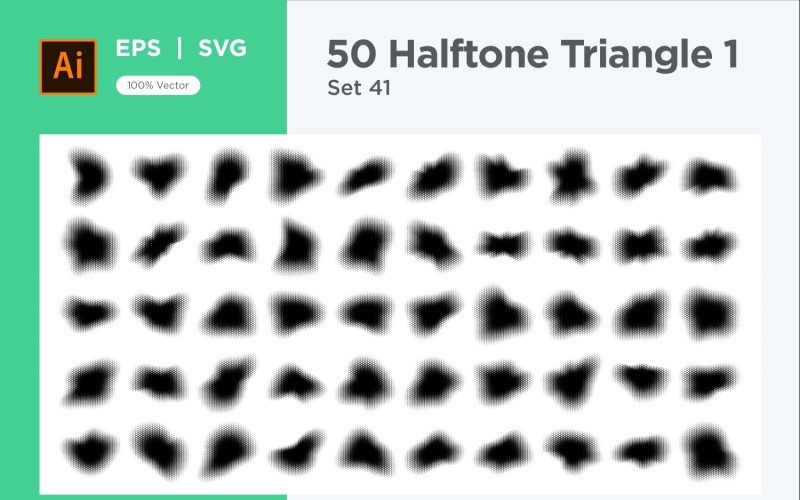 Triangelformad halvtonsbakgrund V1-50-41