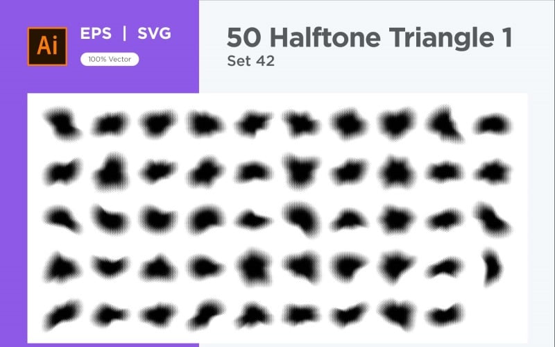Triangelformad halvtonsbakgrund V1-50-42