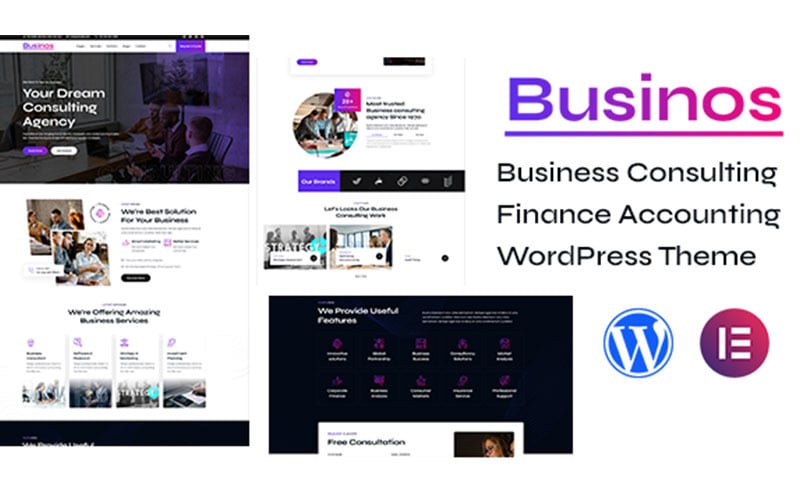 Businos – WordPress-Theme für Unternehmensberatung, Finanzbuchhaltung