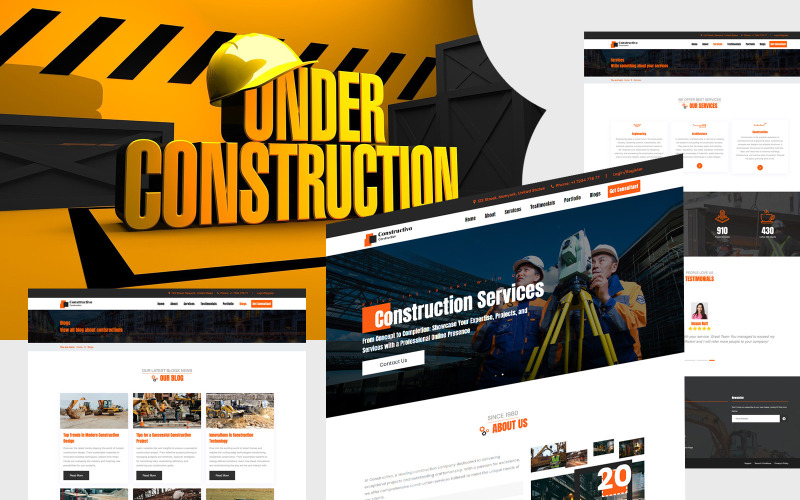 Constructivo - 建筑 HTML 模板