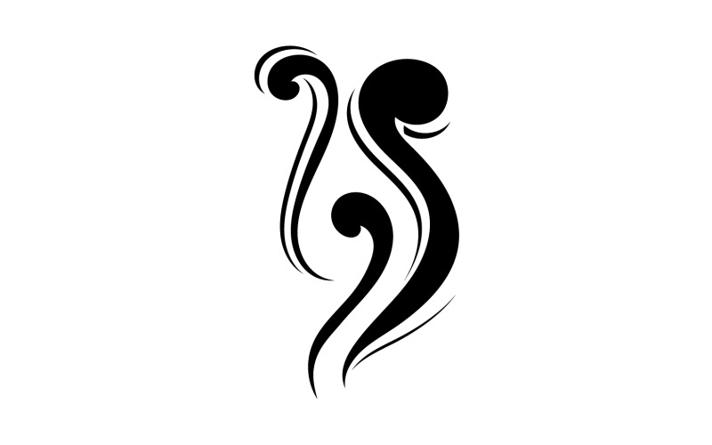 Duman vape logo simge şablonu tasarım öğesi v5