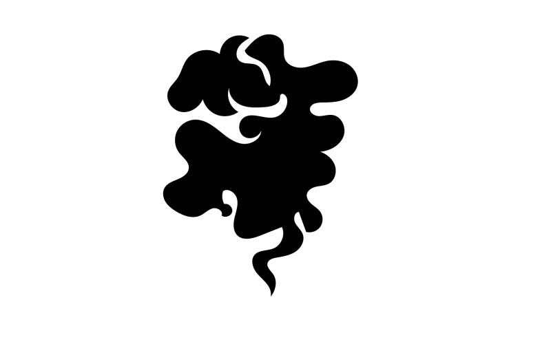 Duman vape logo simge şablonu tasarım öğesi v7