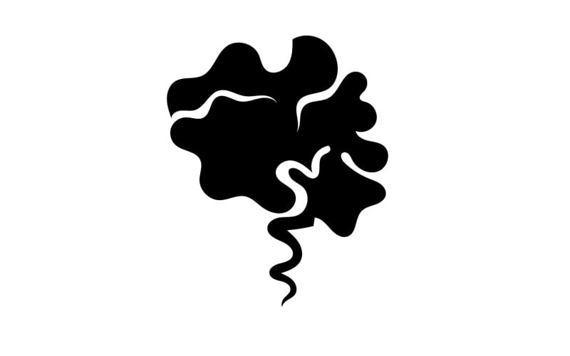 Fumée vape logo icône modèle élément de conception v8