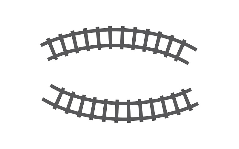 火车轨道方式标志图标矢量模板标志 v1