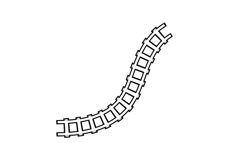 Modelo de vetor de ícone de caminho de trilha de trem logotipo v13