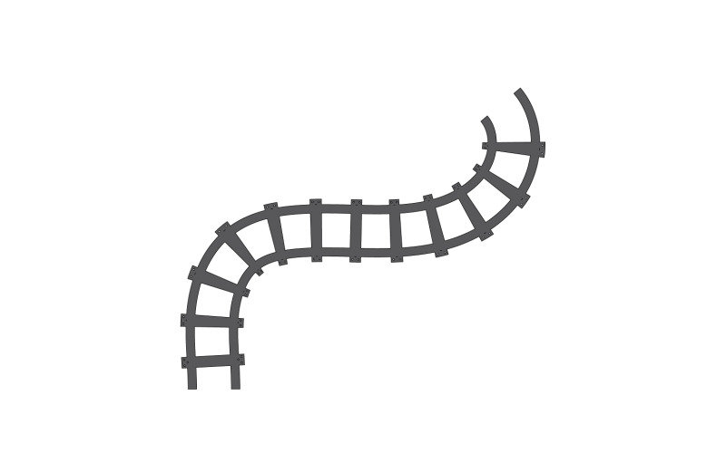 Modelo de vetor de ícone de caminho de trilha de trem logotipo v21