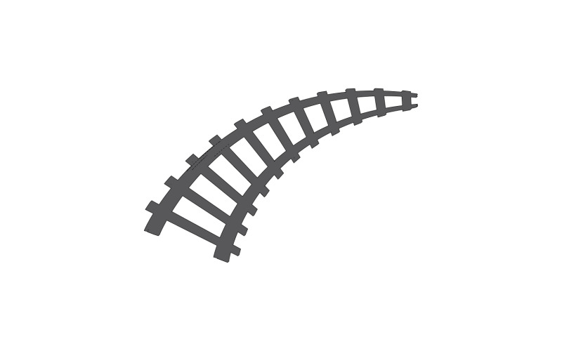 Modelo de vetor de ícone de caminho de trilha de trem logotipo v23