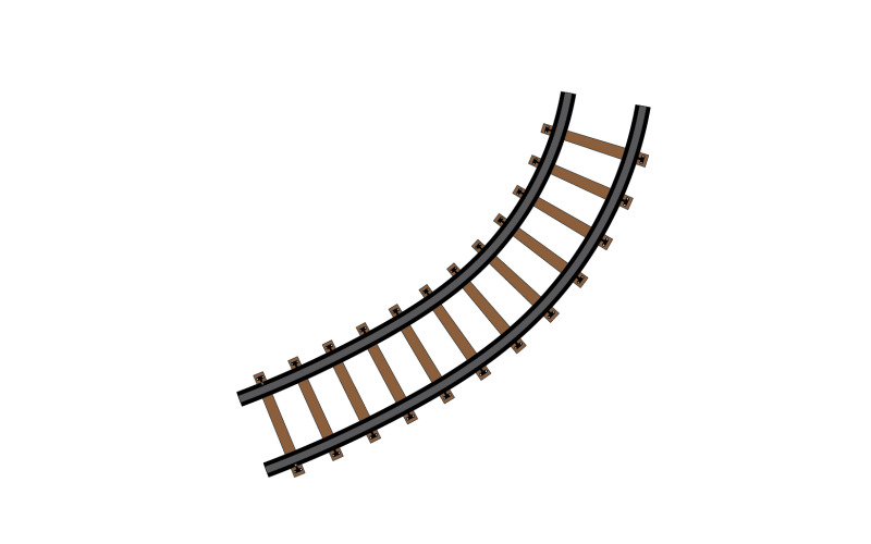 Modelo de vetor de ícone de caminho de trilha de trem logotipo v9