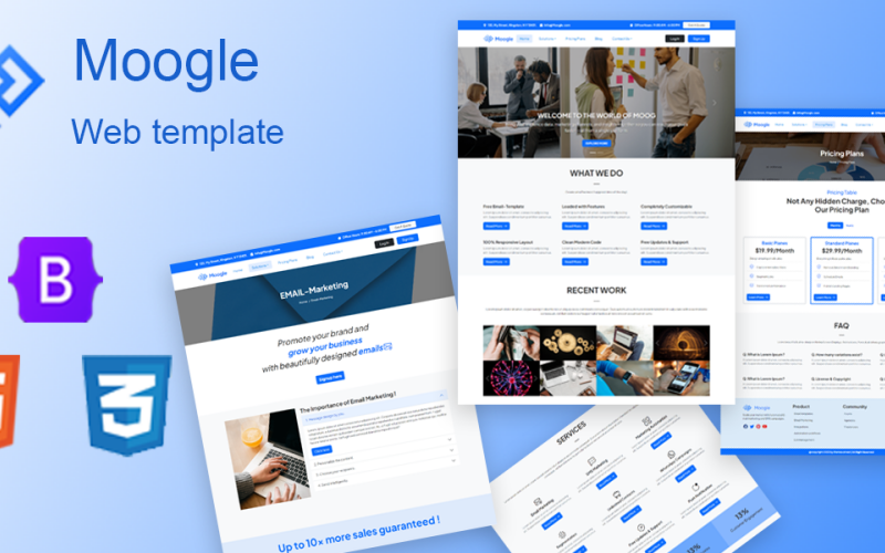 Moogle – веб-шаблон Html5