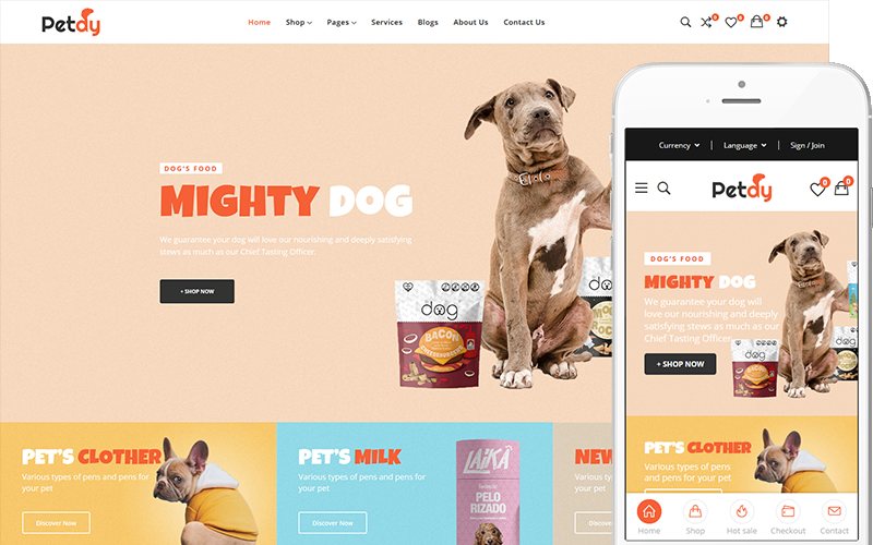 Petdy - Thème pour animaux de compagnie et vétérinaires Thème WooCommerce