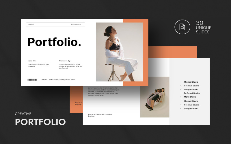 Šablona prezentace portfolia Googleslide