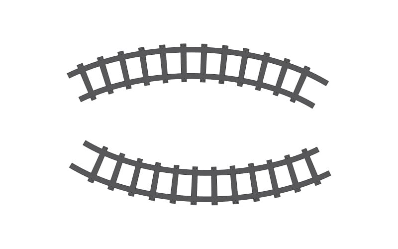 Tren yolu logo simge vektör şablonu logo v1
