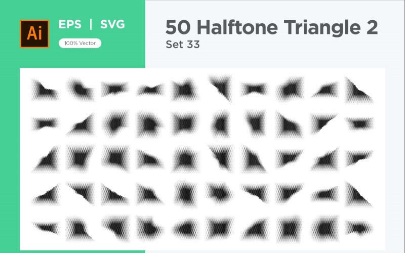 Triangelformad halvtonsbakgrund V2-50-33