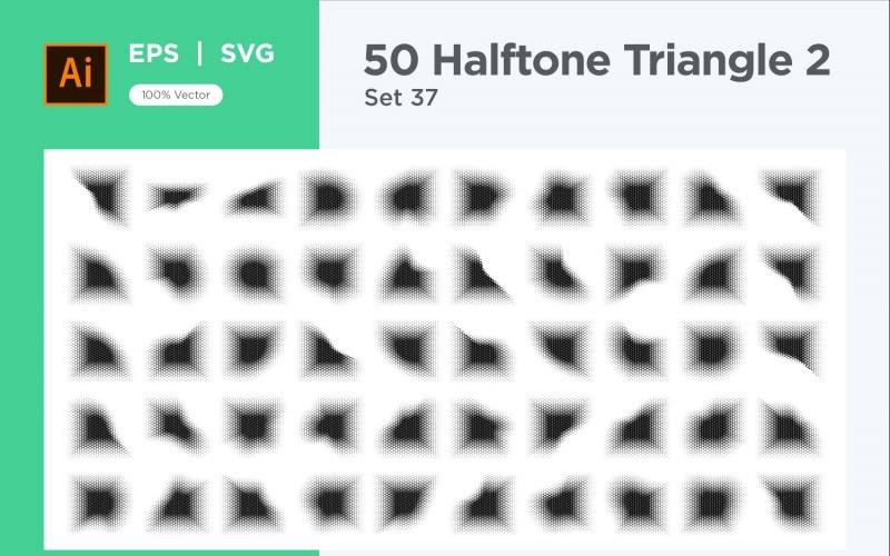 Triangle shape halftone background V2-50-37