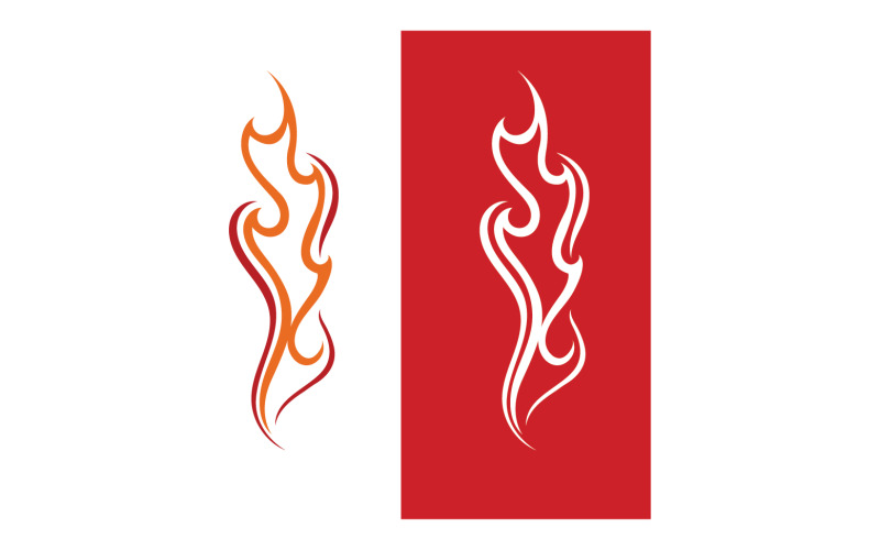 Fire hot flame logó éget sablon vektor v3