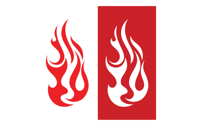 Fire hot flame logó éget sablon vektor v6