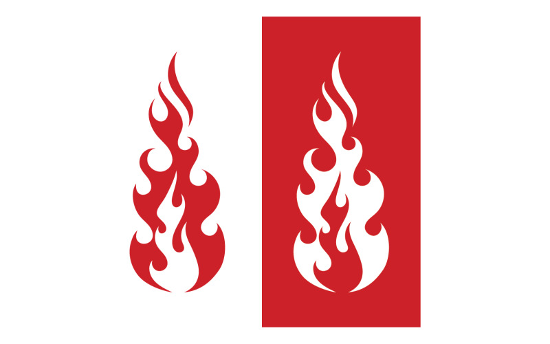 Fuoco fiamma calda logo masterizzazione vettore modello v5