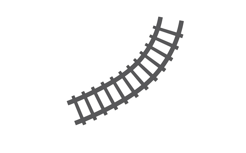 Modelo de vetor de ícone de caminho de trilha de trem logotipo v27