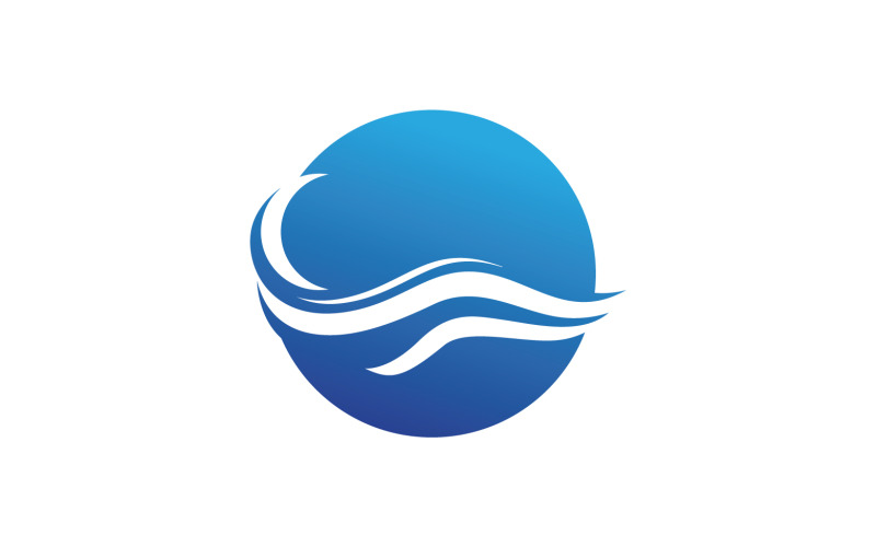 Plaj su dalgası logo vektörü v12
