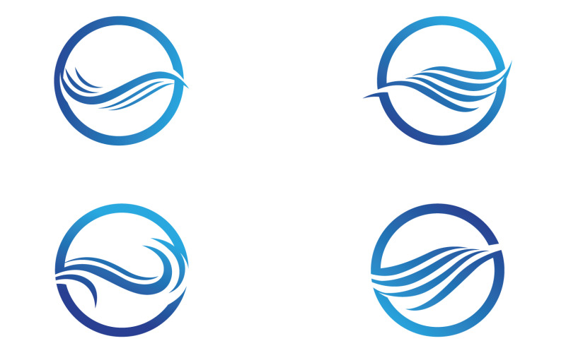 Plaj su dalgası logo vektörü v27