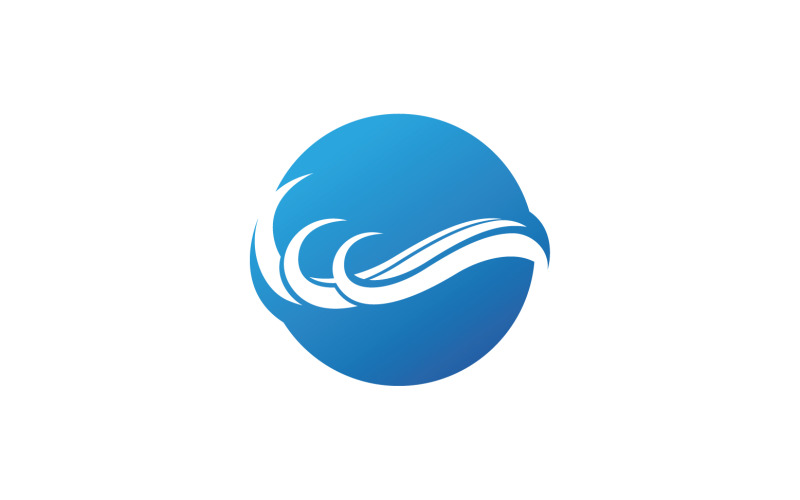Plaj su dalgası logo vektörü v33
