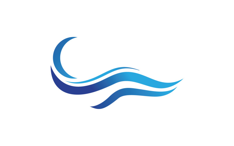 Plaj su dalgası logo vektörü v3